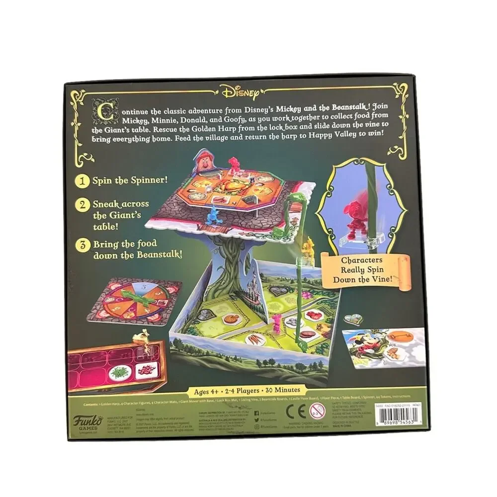 Mickey and The Beanstalk Game Funko Games Disney 2 to 4 Players 3D Game Board